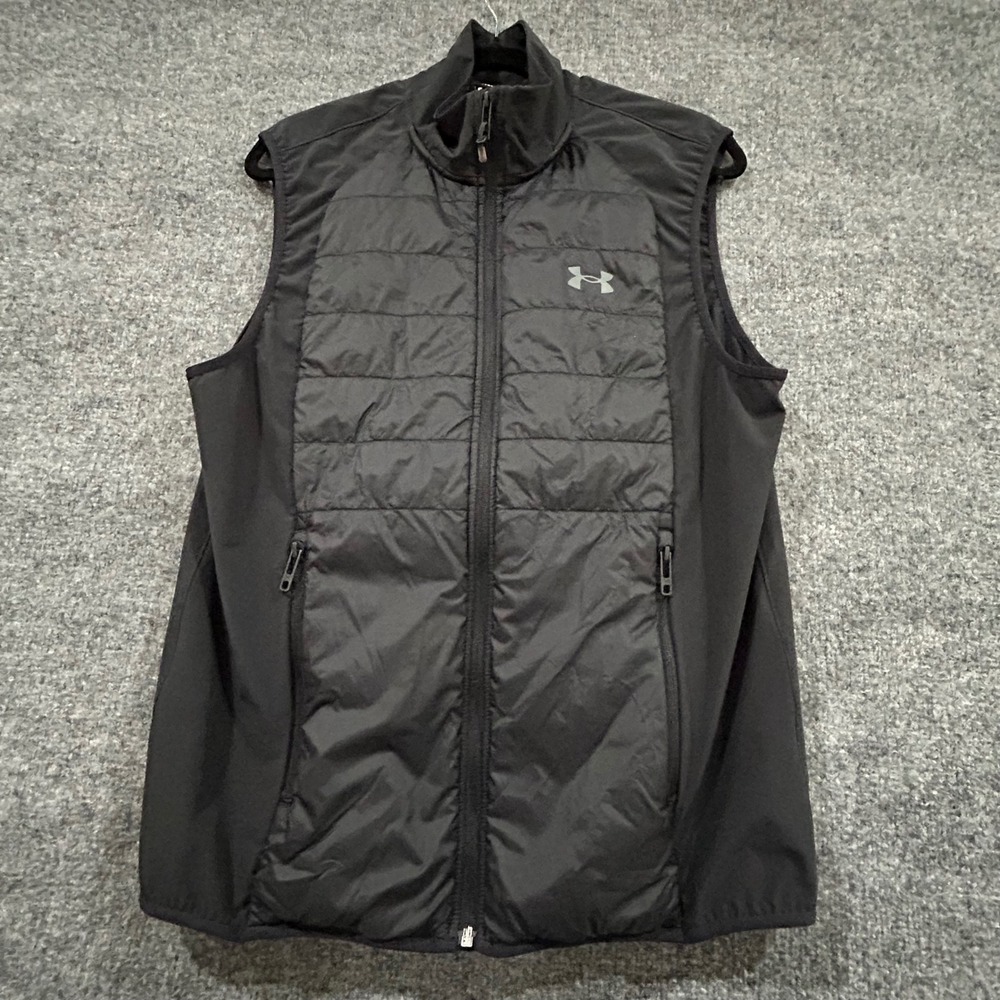 Under Armour Storm Insulated Vest Mens Medium Black Hybrid Puffer Golf Run